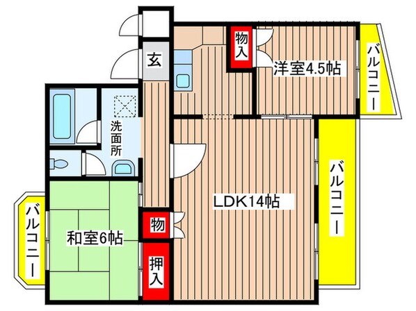 カーサタツミの物件間取画像